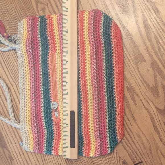 The Sak rainbow colored crochet boho Sak bag - Picture 12 of 15